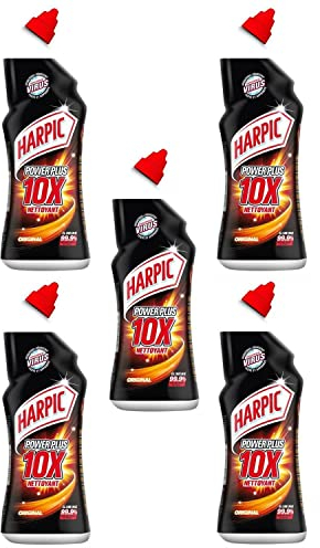 HARPIC Powerplus Toilet Gels - Pack of 5 - Powerful Cleaner - 750 ml