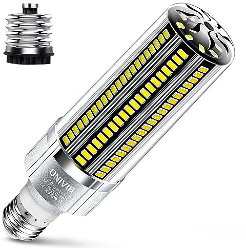 ONIVIB 35W LED Mais Lampen Glühbirnen, 4200 Lumen (350W Äquivalent), 6000K kaltweißes Tageslicht, E27 mit E39-Mogul-Basisadapter, für Großflächen-Gewerbebeleuchtung,Garage Warehouse Factory