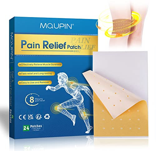 Heat Patches Pain Relief Patches, 24 PCS Pain Relief Plaster 12 Hours Long-Lasting Pain Relief for Back Knee Joint Neck Shoulder Pain Muscle, 7 * 10cm