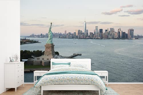 Selbstklebend Tapete Wandpapier Wandaufkleber Fototapete Tapeten Wanddeko 600x400 cm New York - Freiheitsstatue - Amerika