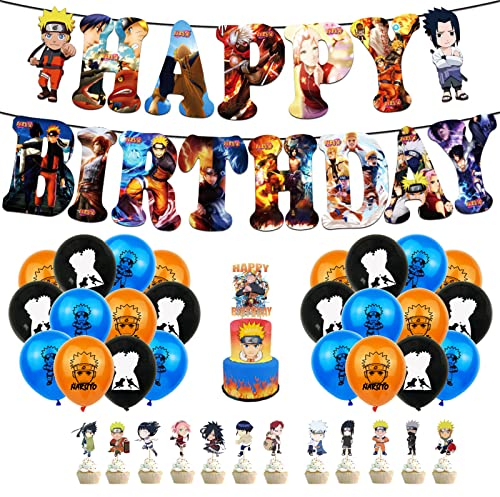 38 Stück Geburtstagsdeko, Wopin-Tortendeko mit Ballons und Happy Birthday Girlande, Für Geburtstags party , Thema Party