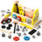 Dorjee - D3.402-1 - My wooden toolbox - contains 33 pieces for crafting in a wooden box from 3 years old - yellow.
