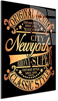 DECLINA – Tableau Mural New York – Cadre Ville Moderne Design – Impression HD Sur Verre Acrylique – Fabrication Française