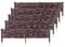 KADAX Palisade aus Weide, natürlicher Weidenzaun, handgemachter Weidenflechtzaun, Gartenzaun für Wegabgrenzung und Beete, Zaun Rasenkante (5 Stück 100x30cm)