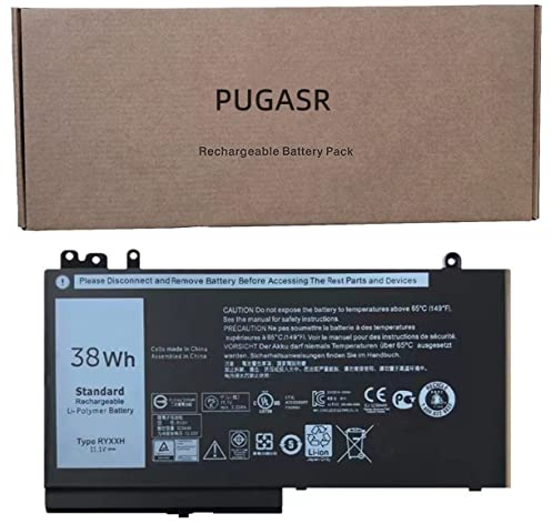 PUGASR RYXXH Batería portátil Compatible with DELL Latitude E5250 (P25S001) Latitude E5450 E5550 Latitude 3150 3160 Series Notebook 09P4D2 9P4D2 0YD8XC R5MD0 5TFCY 11.1V 38Wh