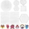 GAROMIA Bügelperlen Platten 10 Stück Bügelperlen Schablonen Steckplatten Bügelperlen Stiftplatten Creative DIY Transparent Bügelperlen Vorlagen Mehrere Formen Stiftplatten für Kreativer Bastelspaß