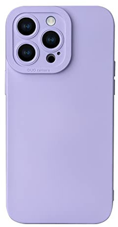 LOOKSEVEN iPhone 14 Pro Max Case, Purple Silicone TPU Rubber Back Cover Case Compatible for iPhone 14 Pro Max (6.7 inch)