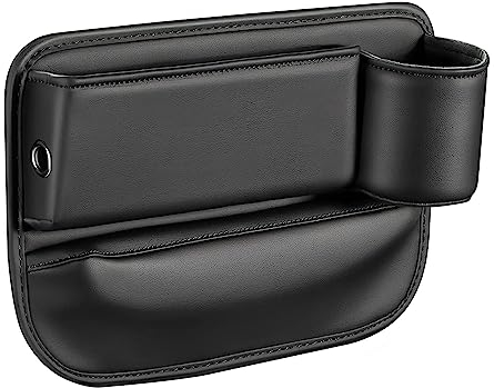 Aufbewahrungsbox für Autositze , Auto Organizer Vorne - Universal Seitentaschen Organizer mit Kabelloch lückenfüller für autositze mit USB Ladeloch für Handys,Geldbörse,Karten,Münzen,Trinkbecher
