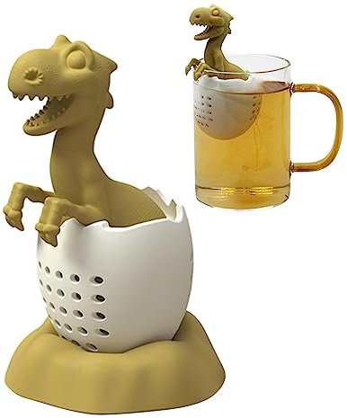 Silicone Dinosaur Tea Infuser | Cute Loose Tea Steeper | Silicone Tea Strainers Loose Tea Tea Steeper for Home Teahouse Scented Tea Herbal Tea Zorq