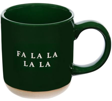 Grüne Kaffeetasse aus Steingut Fa La La von Sweet Water Decor