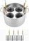 Pentole, Set Cuocipasta in Acciaio Inossidabile con Cestello, Utensile da Cottura Commerciale per Cuocipasta A 3/4/5 Fori, può Cuocere 3-5 Diversi Tipi di Cibo Contemporaneamente,A