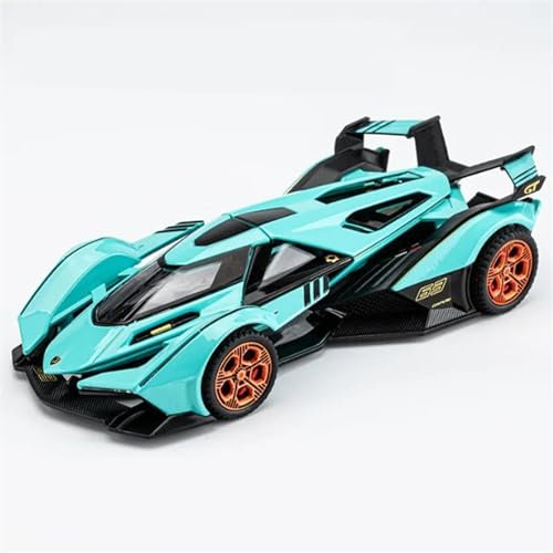 CUTSUGOK maßstabsgetreues Auto 1:32 für V12 Vision GT Gran Turismo Legierung Sportwagenmodell Druckguss Automodell mit Ton und Licht Modellfahrzeug zum Sammeln(B)