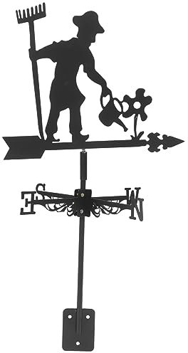 SUPVOX girouette en métal Ornements de Jardin girouettes décor Vintage girouette en Fer girouette pour l'extérieur voilier Peinture en aérosol Anémomètre indicateur décorations Le Fer