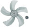 WIIYENA 16 inches Five Leaves Fan Blade with Nut Cover for Stand Fan or Desk Fan Replacement Parts, Low Noise, High Temperature Resistance(Black)