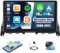 2G+64G CAMECHO Autoradio Android 13 für Mercedes Benz C Klasse W204 S204 2007-2010 mit Carplay Android Auto, 9 Zoll W204 Carplay Auto Dispaly mit BT GPS Navi WiFi FM/RDS HiFi SWC Rückfahrkamera&MIC