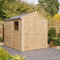 Rowlinson Shiplap Apex Shed 8x6 Double Door with Window