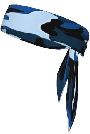 Blaues Camouflage-Sport-Kopftuch – Volldruck, leichtes Kopftuch für Bewegung und Sport