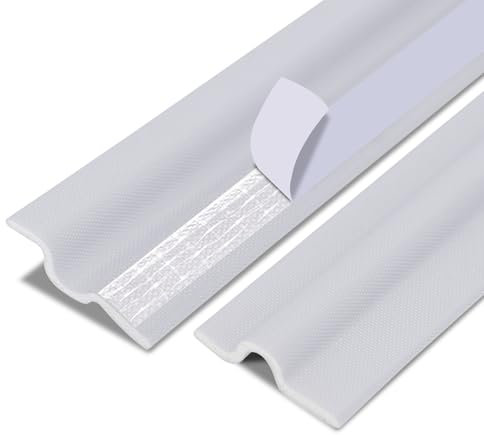 Hungbak Peel and Stick Sliding Window Seal Strip, Self Adhesive Draft Stopper Weatherstrip for Door Bottom, Dustproof, Waterproof, Soundproof & Thermal Insulation (6m, White)