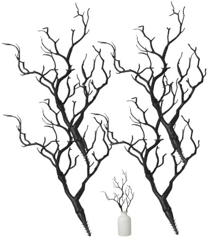 CORHAD 8pcs Artificial Dried Antler Branches for Halloween Christmas Decor Craft Twigs Decorative Plant Stems for Home Office Decoration