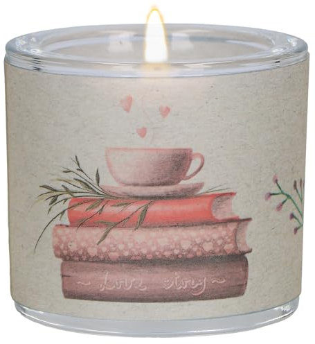 Butzon & Bercker Lichtmomente Windlicht Gute Besserung - Teelichthalter mundgeblasen inkl. Teelicht und Geschenkverpackung - christliches Geschenk für einen Krankenbesuch