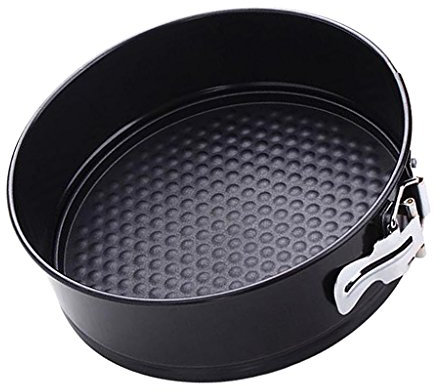 Pleayietoopiatiey Kitchen Craft Springform mit losem Boden, antihaftbeschichtet, rund, 18 x 7 cm, Schwarz