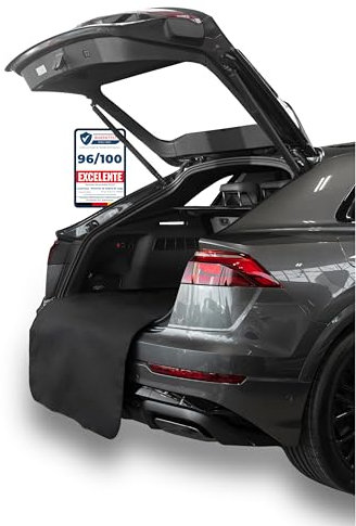 LIONSTRONG® Ladekantenschutz Kofferraum [GEPOLSTERT & WASSERDICHT] – Universelle Schutzmatte geeignet vom Kleinwagen bis zum SUV – Kofferraumschutz Auto Hund – Kratzfest und rutschfest