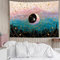Wandteppich Minimalismus Mondphase Und Konstellation Für Schlafzimmer, Berg Und Wandtuch Kunst Wandteppiche Ideal Wand Dekoration Für Schlafzimmer Wohnzimmer Wohnheim 130x152cm