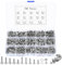 780 Pcs M3 M4 Assorted Bolts and Nuts Set, Machine Screws Nuts Set with Washers Set, Cross Hex Flange Bolts Set, Phillips Hexagon Head Flange Bolt Washers Set