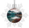 Weihnachtsbaumschmuck, malerischer See, bedruckte Weihnachtsschneeflocken-Ornamente, hängende Weihnachtsbaumschmuck
