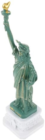 Warmhm Freiheitsstatue Miniaturstatue aus Kunstharz Grün für Wohnraum