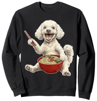 Poodle Dog Ramen Japanese Noodles Sweatshirt
