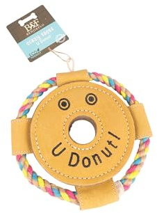 Benji & Flo Crazy Faces Dog Toys, U Donut!