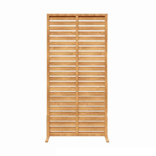 Panneaux de clôture en bois pour balcon et terrasse - Panneaux extensibles sur pied - Marron (60 x 120 cm)