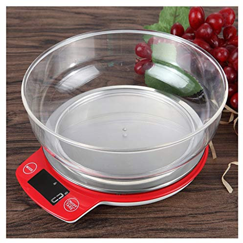 RUHEN Kitchen Scales Rechargeable Digital Scales Food Scale Electronic Stainless Steel Kitchen Weighing Scales, with a Large Bowl Back-Lit LCD Display 10.8