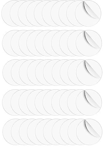 Pocoiau Lot de 50 disques ronds transparents en acrylique pour porte-clés, pendentifs, étiquettes ornementales
