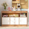 Toy Storage Organizer, Kids Bookshelf with Doors & Drawers, Wooden Kids Cabinet with Open Shelf, Playroom Organization and Storage, Book Shelf for Kids Rooms, Playroom, Living Room (Natural)