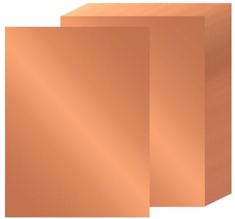 Lot de 24 feuilles de papier cartonné miroir or rose A4, 41,7 kg/250 g/m², papier cartonné métallisé brillant pour travaux manuels, scrapbooking, fabrication de cartes, invitations, décoration de fête