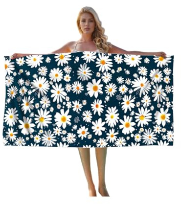 CAIRF Mikrofaser Handtuch Strandtuch mit Blumenmuster，Sommer Handtücher,Stranddecke，Damen Sporthandtuch,Bunt Badetuch,Schnelltrocknend Sandfreie Strandhandtuch,Reisehandtuch