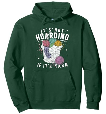 Stricken Häkeln Strickerin Lustiger Strick-Spruch Wolle Pullover Hoodie