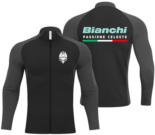 Yinova Rennrad Trikot Herren Reißverschluss Bi-anc-hi, Fahrradshirt Herren Atmungsaktiv, Fitness, Bewegung, Laufen, Wandern(Grey_XL)