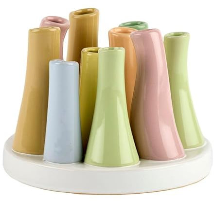 Mariles Vasen Set auf Sockel Blumenvasen Blumengefäß Tischdeko Tafeldeko Blumendeko 14 ⌀ Pastel