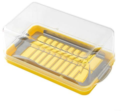 Caja de queso de diseño inteligente con tenedor integrado para servir cómodamente en cualquier comida (L)