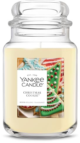 Yankee Candle Christmas Cookie Scented Candle, 22oz Large Jar with up to 150 Hour Burn Time, Giftable