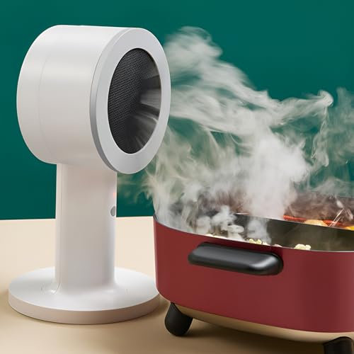 SYFUNLV Mini cappa aspirante mobile, con 2 modalità di velocità, con diversi sistemi di filtraggio, silenziosa, per bistecca, barbecue, campeggio, camper