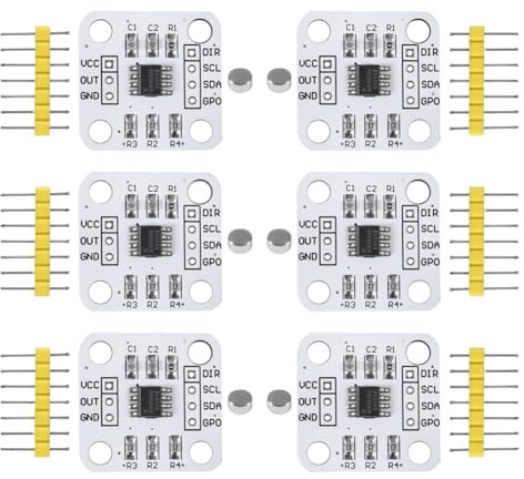 Koolenry AS5600 Magnetic Encoder Magnetic Induction Angle Measurement Sensor 6Pcs AS5600 Magnetic Encoder 12bit High 6Pcs