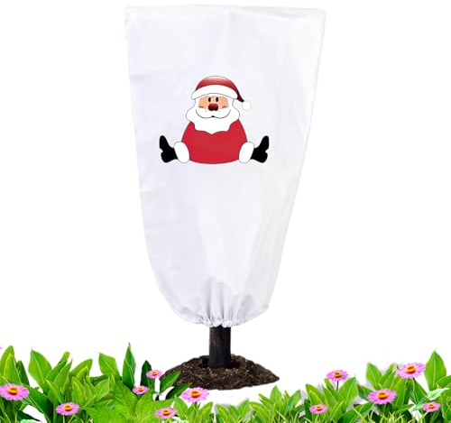 Nexusectar Housse de protection contre le gel | Couverture respirante et pare-neige – Couverture sur le thème de Noël pour plantes en hiver – pour arbre, rose, arbuste, légumes, fruits, pelouse, cour