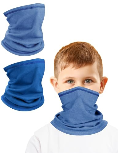 Kiiwah 2 Stück Loop Schal Kinder, Winter Schlauchschal Halswärmer Multifunktion Schal für Jungen und Mädchen, Winddicht Warmer Atmungsaktiv für Outdoor Skifahren Radfahren