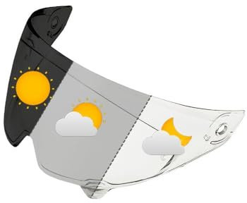HYLGY Motorradhelm Visier für RUROC Atlas 3.0 4.0 | Staubdicht Und Winddicht Helmvisiere Zubehör, UV-Schutzlinse Gesichtsschutz
