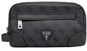 GUESS Kulturbeutel Milano Small Necessaire Black/Antracite dunkelgrau