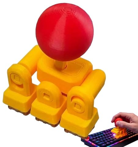 Teclas de juego novedosas, controlador direccional de joystick, con función de movimiento, equipo de escritura táctil colorido, palanca retro con estilo artístico, tecla de configuración de